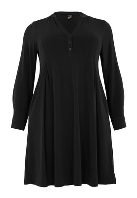 Dress grandad collar DOLCE - black  - #1