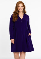 Dress grandad collar DOLCE - purple  - #1