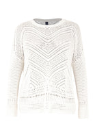 Pullover ajour KNIT - ecru - #4