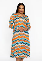 Dress ajour SUNSET - orange  - #1