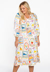 Kleid mit spitze tropicana - ekrü