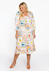 Kleid mit spitze tropicana - ekrü