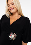 Kleid mit rüschen dolce - Schwarz