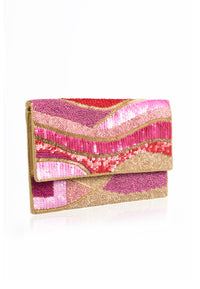 Clutch mit Rosa und Gold - #1