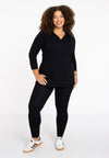 Tunic flared polo LOUNGE - black 