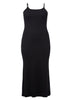 Spaghetti Dress rib LOUNGE - black  - #5