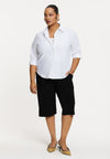Blouse regular COTTON STRETCH - white
