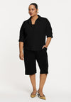 Blouse regular COTTON STRETCH - black