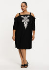 Dress white embroidery DOLCE - black - #2