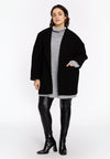 Coat with embellishments - black