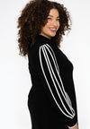 Bluse mit paspelband dolce - Schwarz