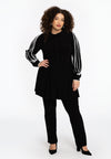 Bluse mit paspelband dolce - Schwarz