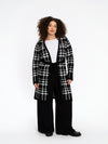 Strickjacke check - Schwarz
