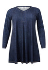 Plissierte tunika denim dolce - blau