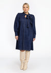 Kleid mit schleife denim dolce - blau