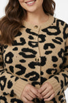 Strickjacke cheeta - Schwarz