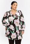 Tunika wide bottom fiorito - braun