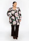 Tunika wide bottom fiorito - braun