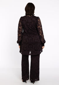 Trousers bootcut LACE - brown - #2