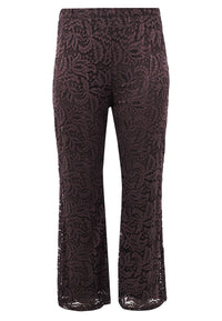 Trousers bootcut LACE - brown - #1