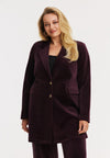 Blazer velvet - dunkelrot