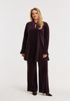 Trousers VELVET - dark red - #1