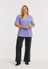 Jeans wide leg 5-pockets studs - Schwarz