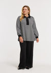 Tunika flare check - Schwarz