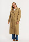 Trenchcoat mit nieten - mid brown