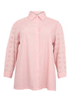 Blouse BRODERIE STRIPES - pink - #4