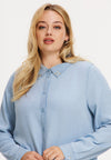 Blouse strass collar INDIGO LYOCELL - indigo - #5