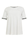 T-shirt cuff embellishment COTTON - white - #4