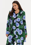 Langer blazer full blossom - blau