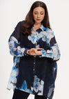 Blouse square ORCHID - blue