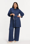 Blouse PINSTRIPE - blue