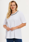 T-shirt neck embellishment COTTON - white 