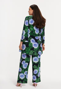 Tunic wide bottom FULL BLOSSOM - blue - #3