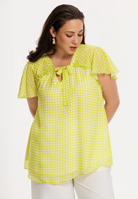 Tunic frills VICHY - yellow - #4