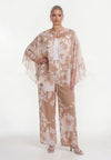 Shrug BLURRED ROSES - light brown