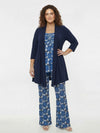 Cardigan pleated 3/4 sleeve UNI DOLCE - blue - #2