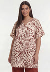 Tunic relaxed BLOOMPOPPY - dark red