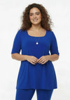 Top flared UNI DOLCE - indigo - #1