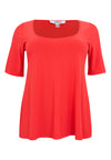 Top flared UNI DOLCE - light red - #3
