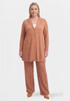 Blazer flare FISHBONE - mid brown - #2