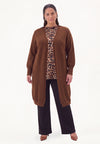 Cardigan soft - mid brown