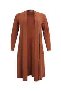 Cardigan long UNI R-DOLCE - mid brown - #3