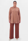 Bluse flare fishbone - mid brown