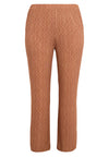 Trousers straight FISHBONE - mid brown - #3