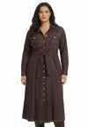 Midikleid denim dolce brown - braun