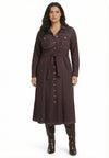 Midikleid denim dolce brown - braun